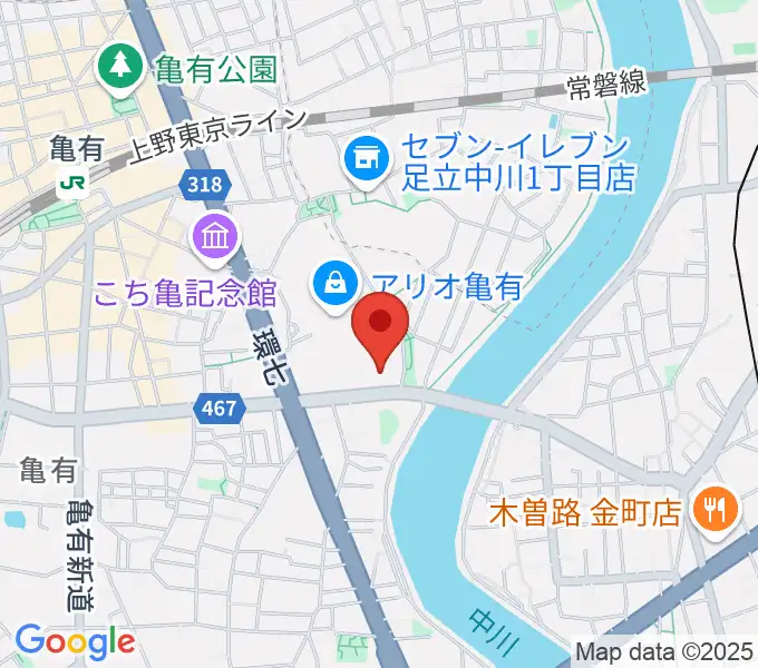 セブンカルチャークラブ亀有の地図