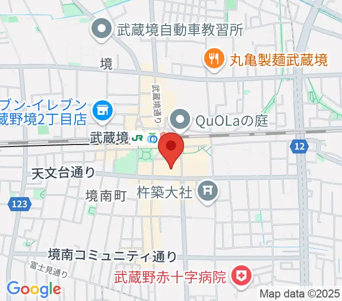 セブンカルチャークラブ武蔵境の地図