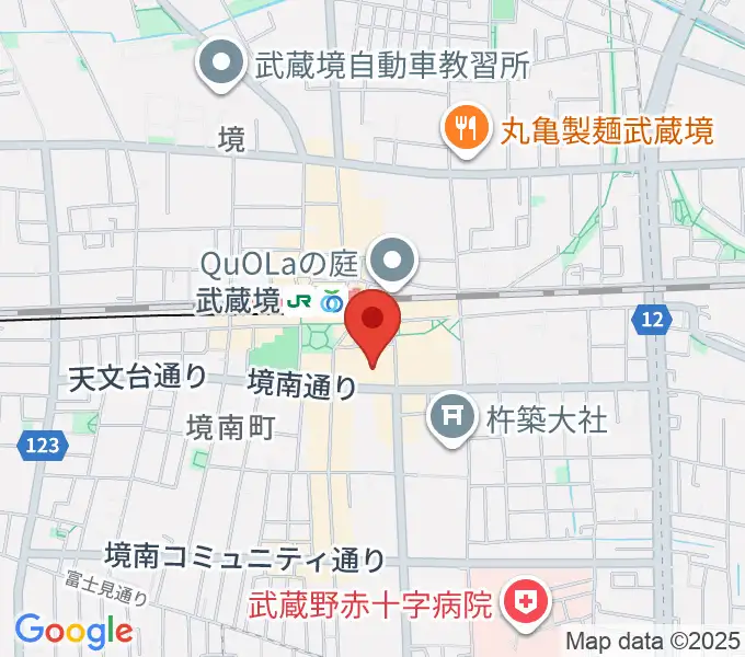 セブンカルチャークラブ武蔵境の地図