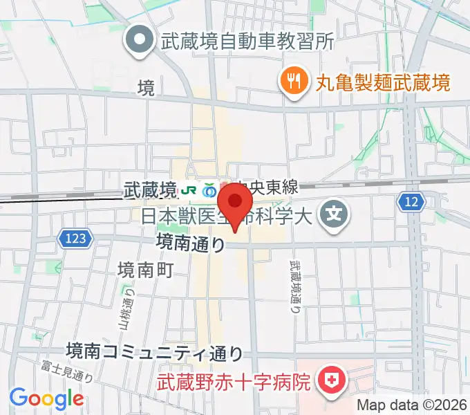 セブンカルチャークラブ武蔵境の地図