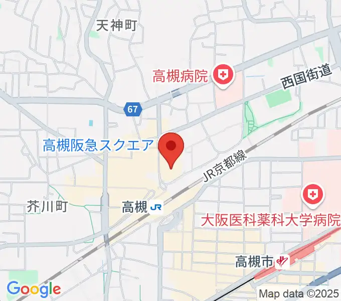 タワーレコード高槻阪急スクエア店の地図