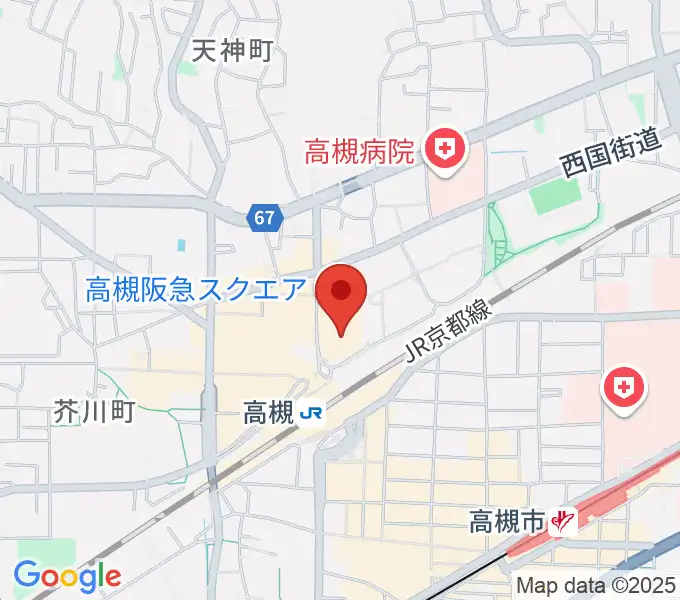 タワーレコード高槻阪急スクエア店の地図