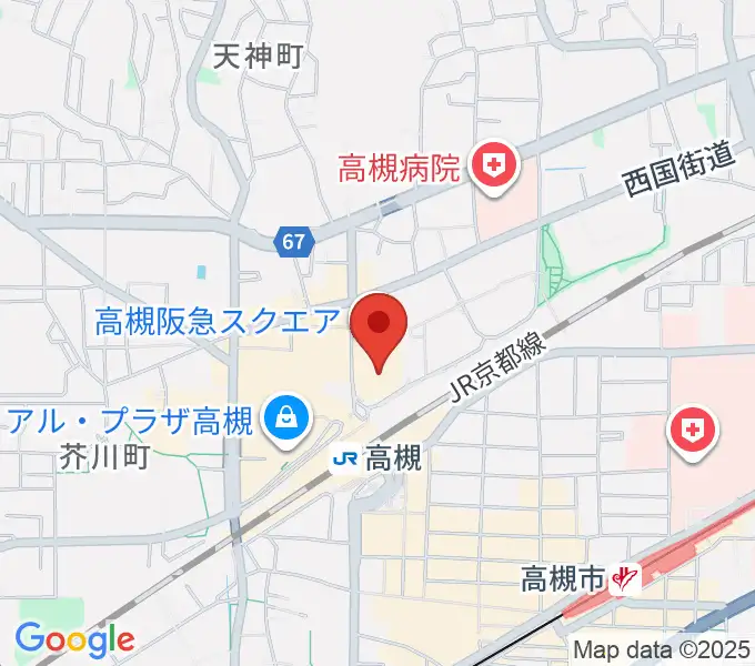 タワーレコード高槻阪急スクエア店の地図