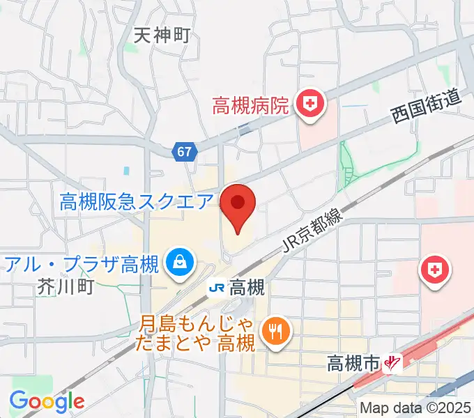 タワーレコード高槻阪急スクエア店の地図