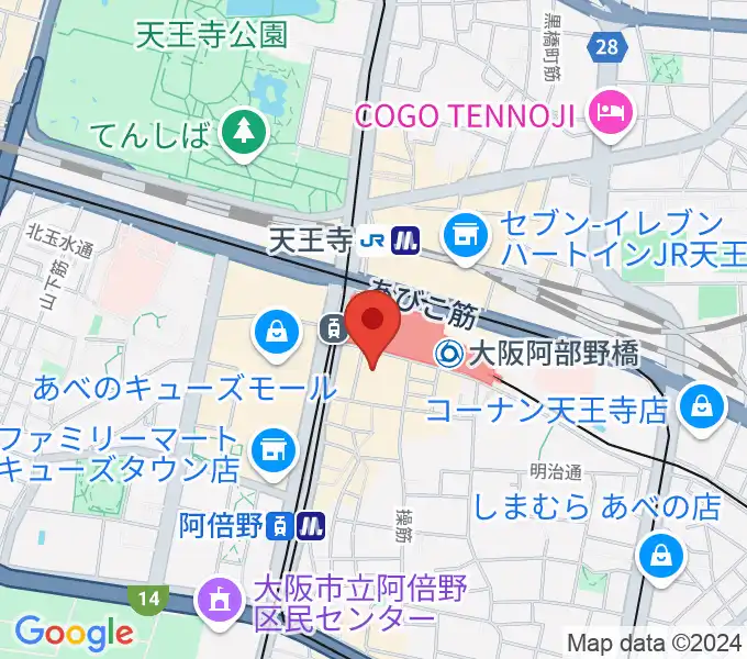 タワーレコード あべのHoop店の地図