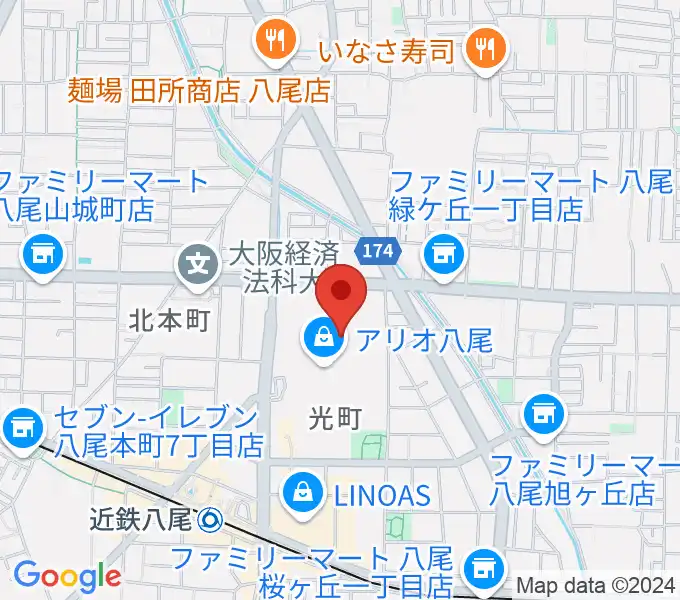 タワーレコード アリオ八尾店の地図