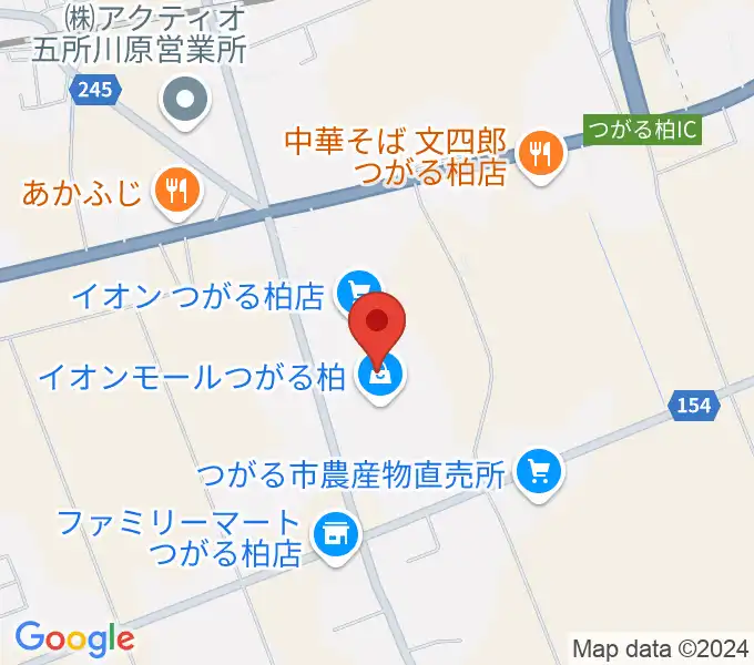 HMVイオンモールつがる柏の地図