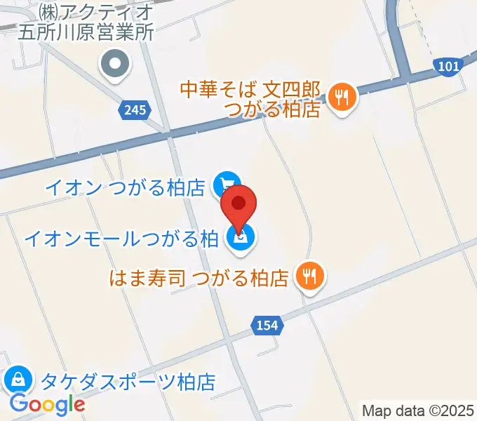 HMVイオンモールつがる柏の地図