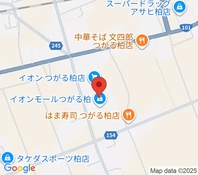HMVイオンモールつがる柏の地図