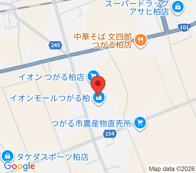 HMVイオンモールつがる柏の地図