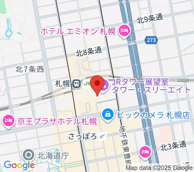 HMV札幌ステラプレイスの地図