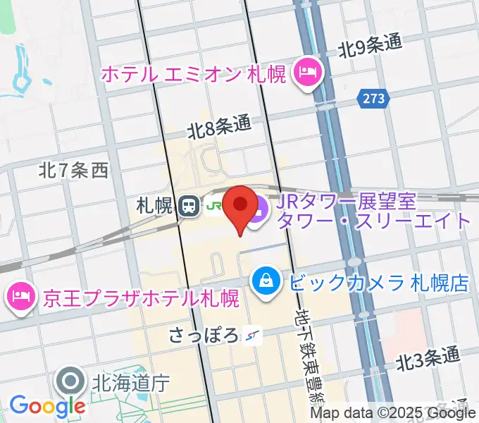 HMV札幌ステラプレイスの地図