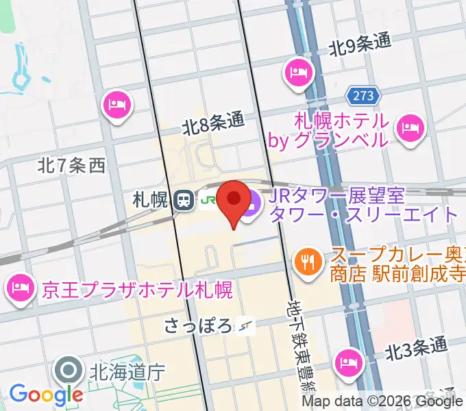 HMV札幌ステラプレイスの地図