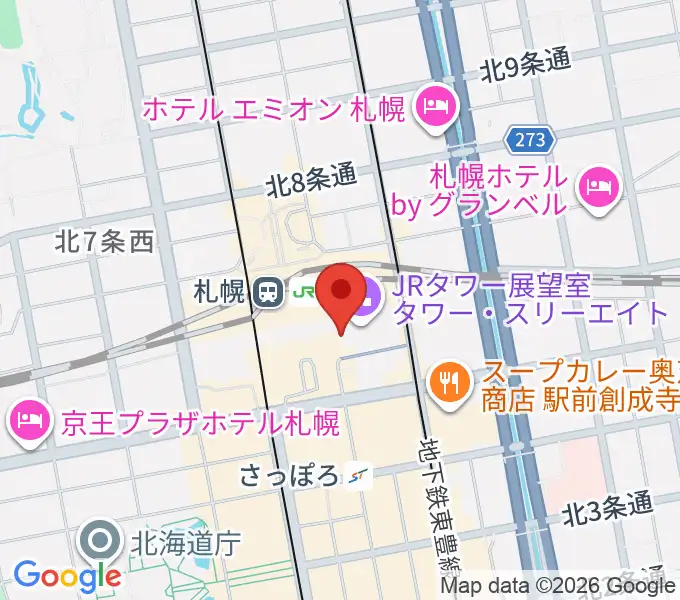HMV札幌ステラプレイスの地図