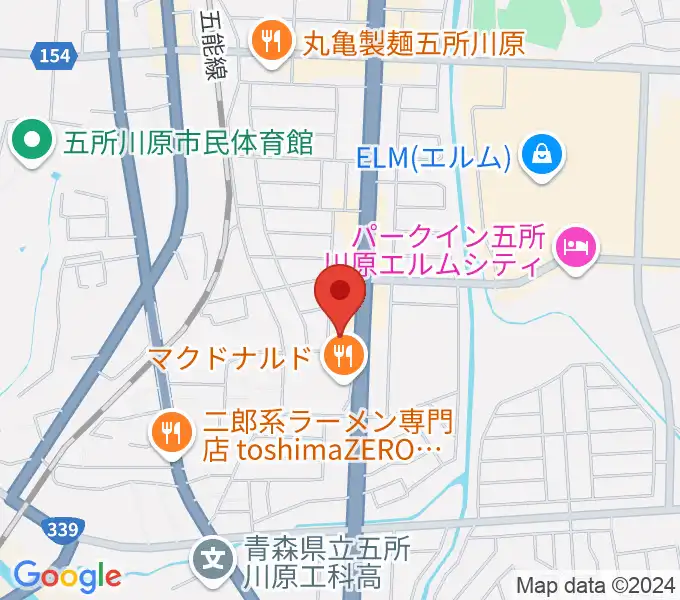 ゲオ五所川原店の地図