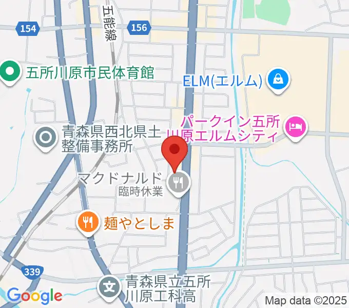 ゲオ五所川原店の地図