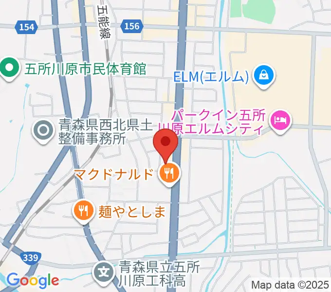 ゲオ五所川原店の地図