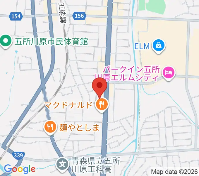 ゲオ五所川原店の地図