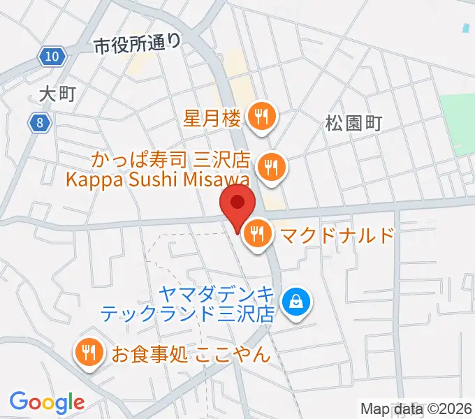 ゲオ三沢店の地図