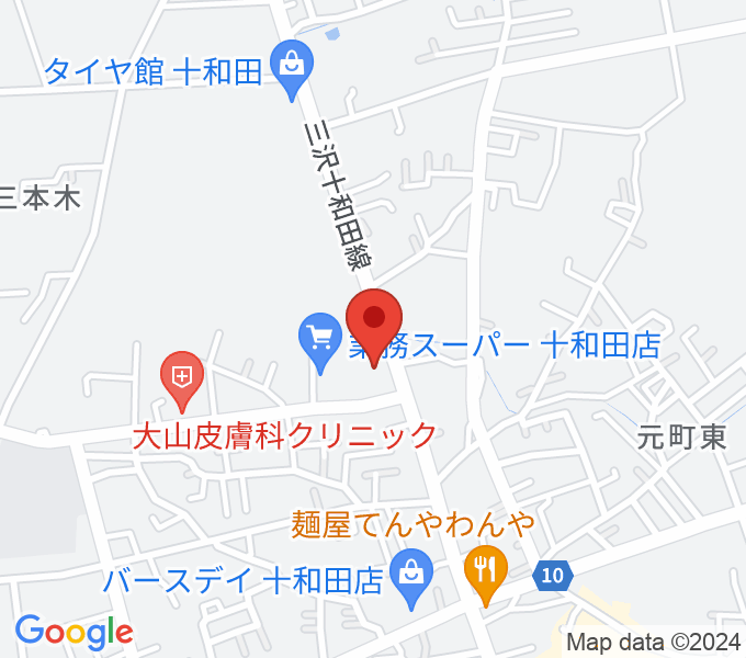 ゲオ十和田千歳森店の場所
