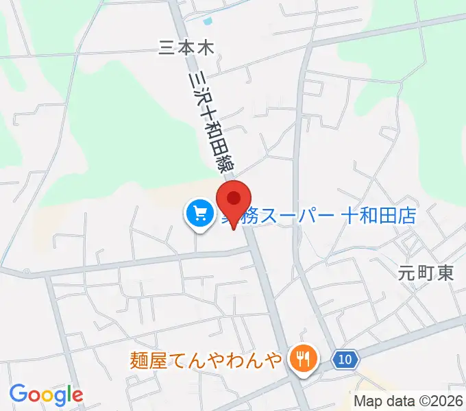 ゲオ十和田千歳森店の地図