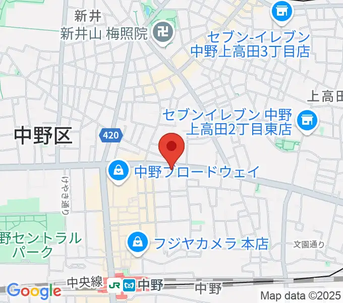 中野heavysick ZEROの地図
