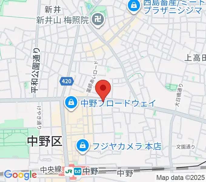 中野heavysick ZEROの地図