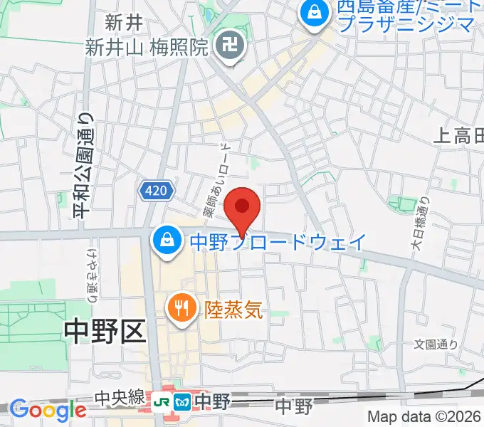 中野heavysick ZEROの地図