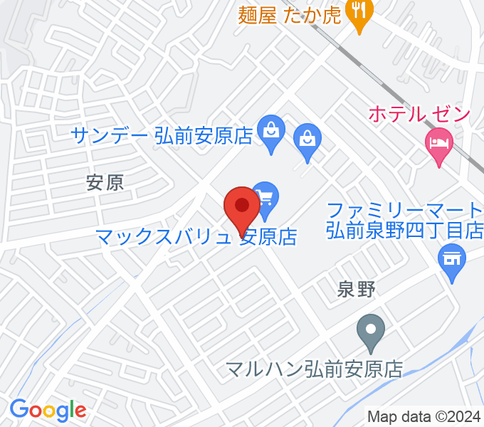 ゲオ弘前安原店の場所