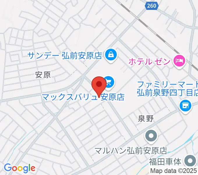 ゲオ弘前安原店の地図