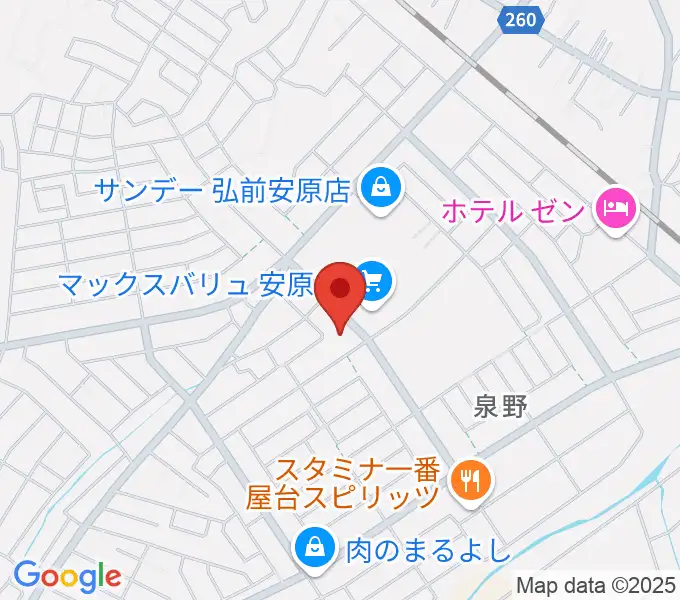 ゲオ弘前安原店の地図