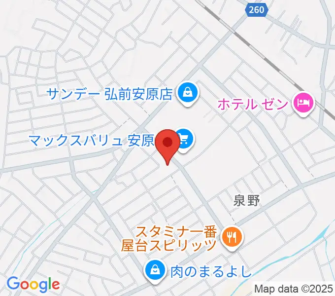 ゲオ弘前安原店の地図
