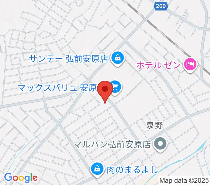 ゲオ弘前安原店の地図