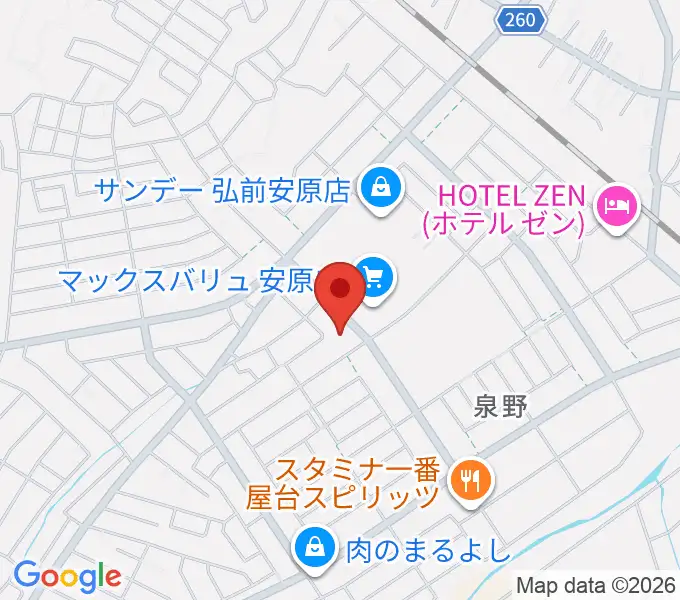 ゲオ弘前安原店の地図
