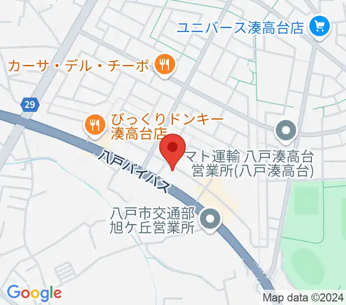 ゲオ八戸湊高台店の地図