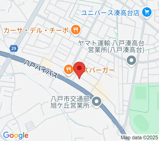 ゲオ八戸湊高台店の地図