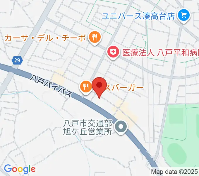 ゲオ八戸湊高台店の地図