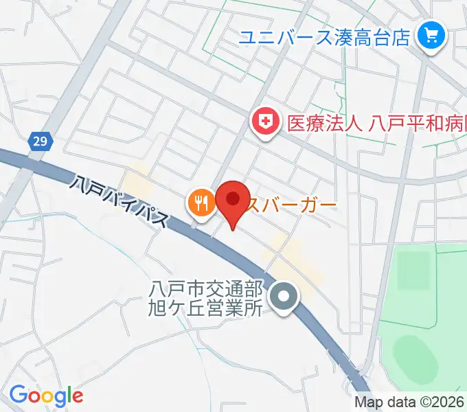 ゲオ八戸湊高台店の地図