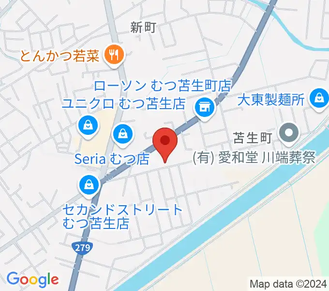 ゲオむつ苫生町店の地図