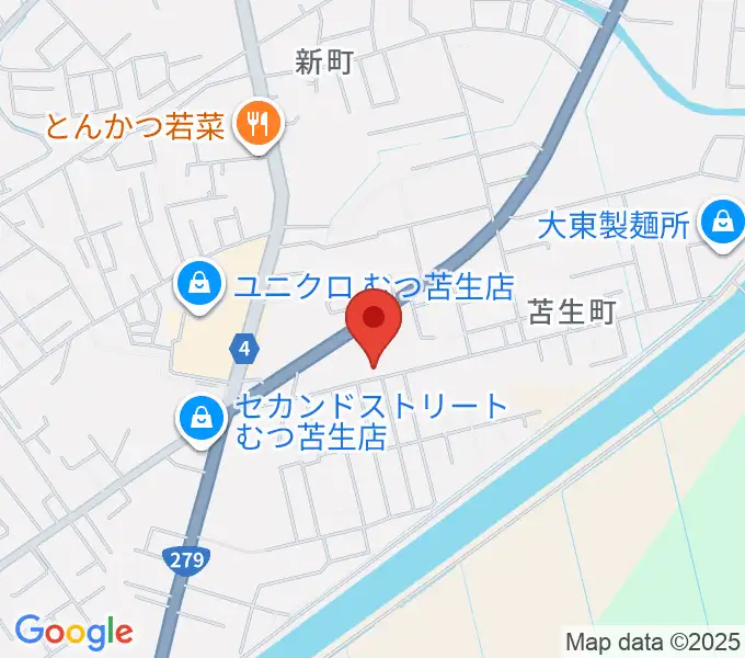 ゲオむつ苫生町店の地図