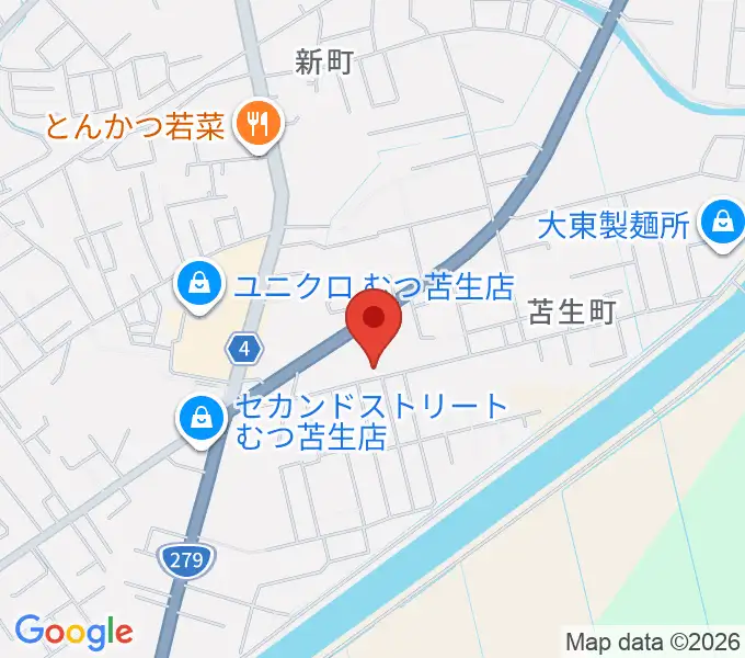 ゲオむつ苫生町店の地図