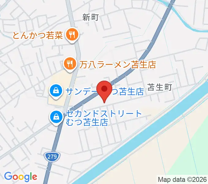 ゲオむつ苫生町店の地図