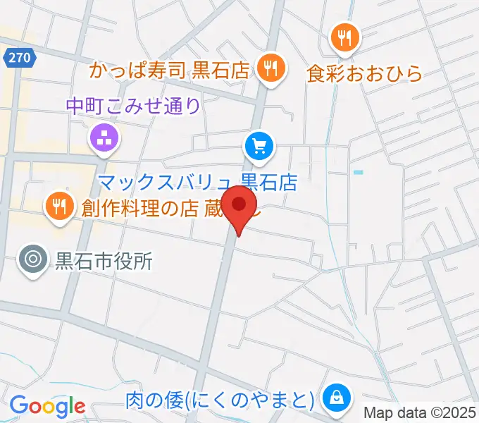 ゲオ黒石東町店の地図