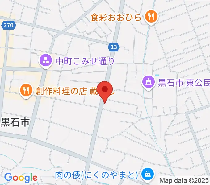 ゲオ黒石東町店の地図