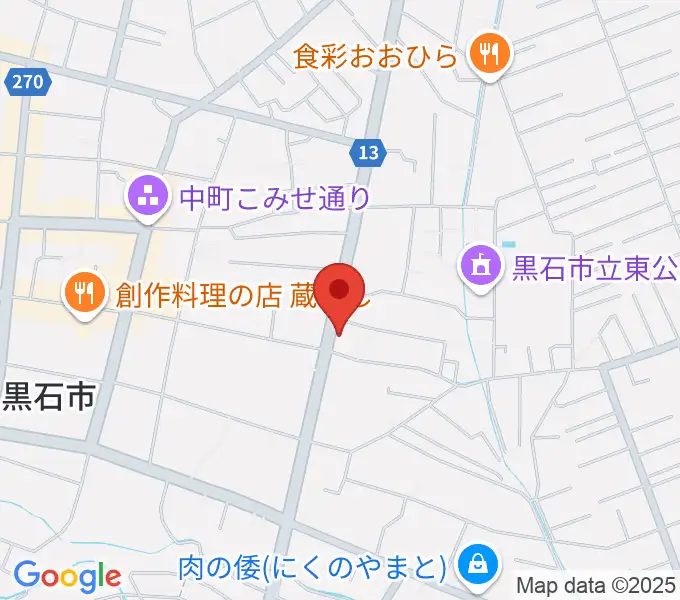 ゲオ黒石東町店の地図