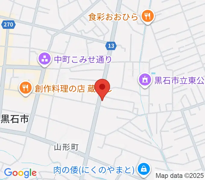 ゲオ黒石東町店の地図