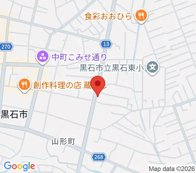ゲオ黒石東町店の地図