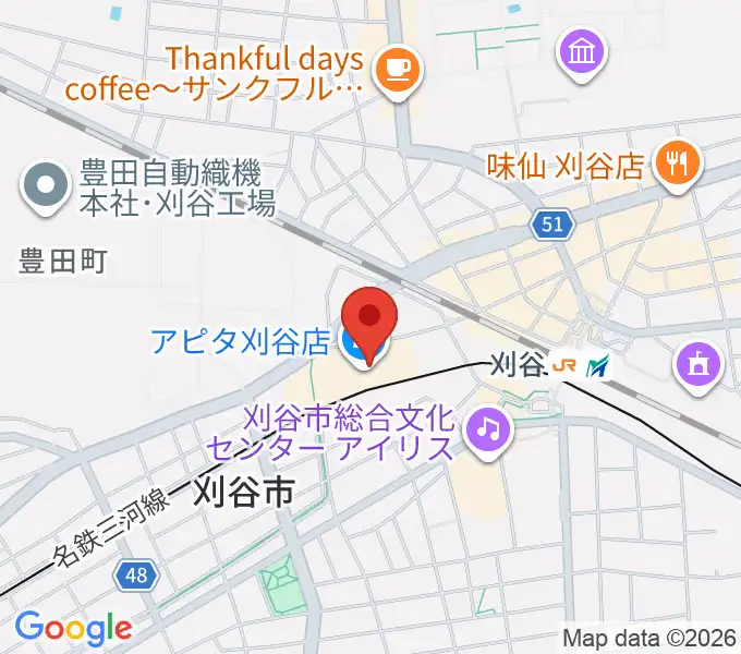 パピーミュージックスクール刈谷アピタ教室の地図