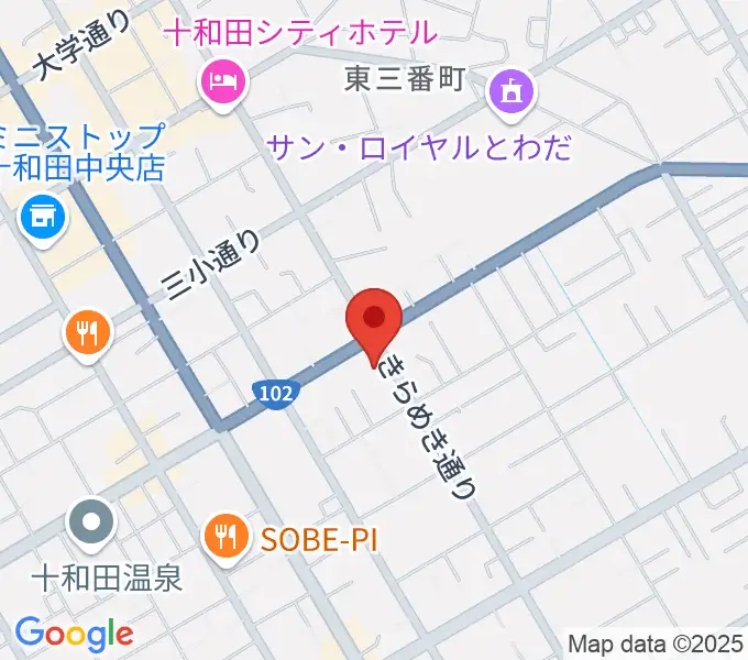 TSUTAYA 十和田店の地図