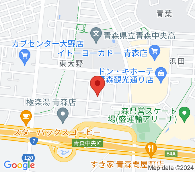 TSUTAYA 青森中央店の場所